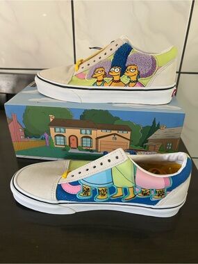 Vans Low Top Sneaker - Blue, Purple, Lime Green, Pink, Cream